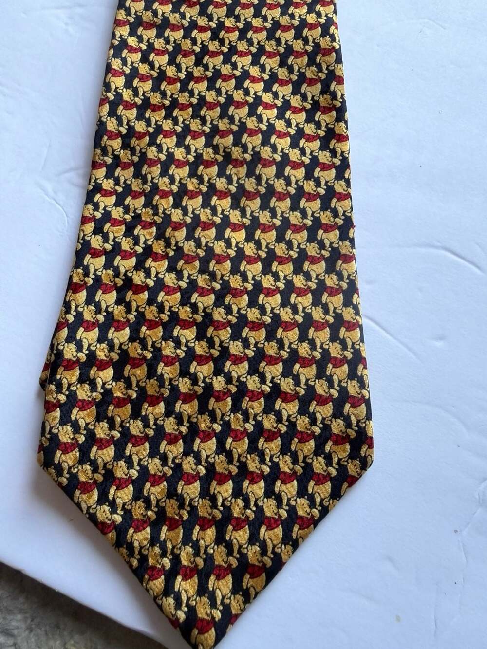 The Disney Store Vintage Winnie the Pooh 100% Silk Necktie Made in Italy